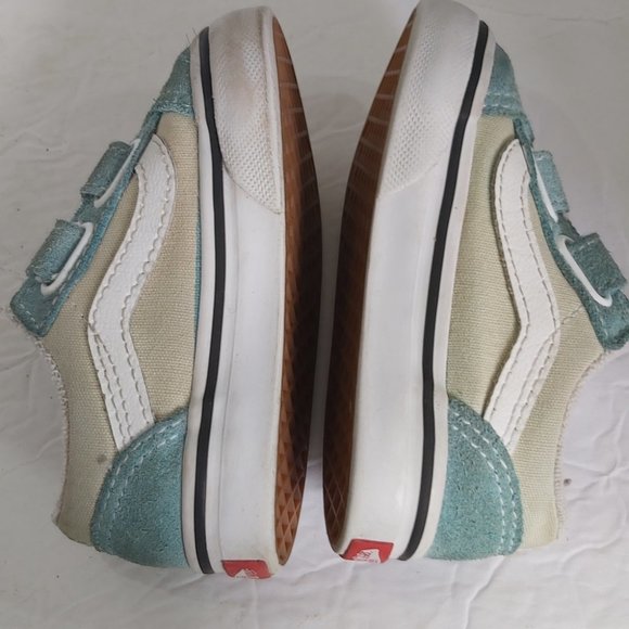 VANS | Toddler Girls Running Shoes Green White Size 5 - Picture 6 of 8